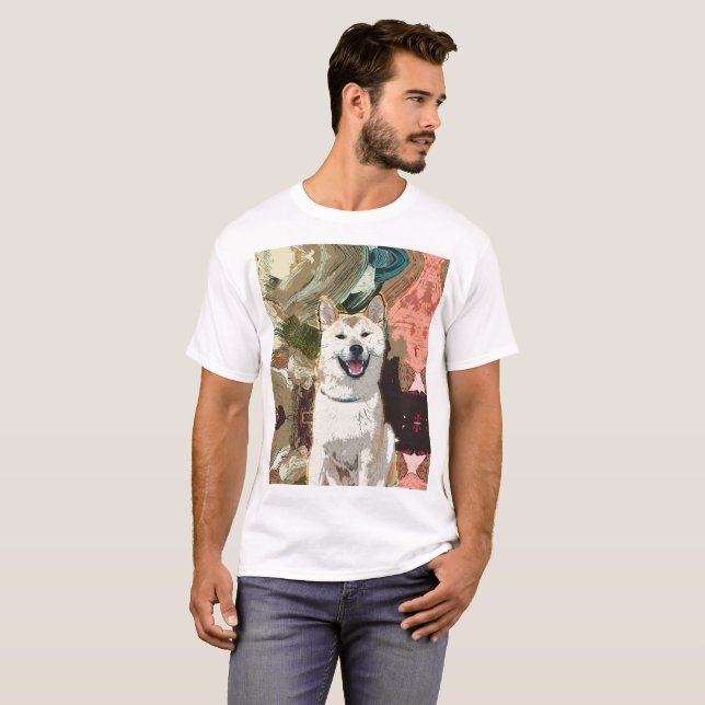 Akita Inu hund Tee Shirt (Hel framsida)