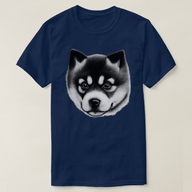 Akita Inu Puppy T Shirt (Design framsida)
