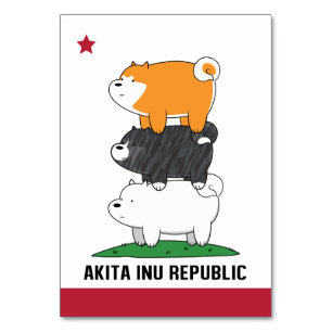 Akita Inu Republic Bordsnummer