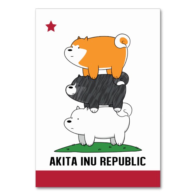 Akita Inu Republic Bordsnummer (Framsidan)