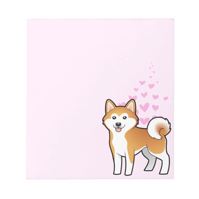 Akita Inu / Shiba Inu Kärlek Anteckningsblock (Framsida)