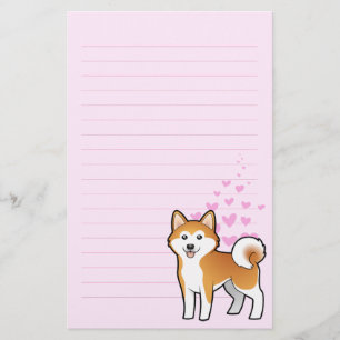 Akita Inu/Shiba Inu kärlek Brevpapper