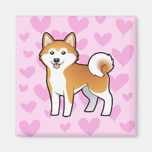 Akita Inu/Shiba Inu kärlek Magnet