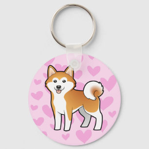 Akita Inu/Shiba Inu kärlek Nyckelring