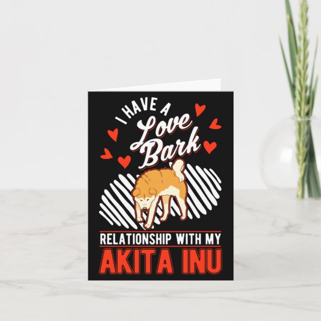 Akita Inu Valentines Day Japanese Akita  Kort (Framsida)