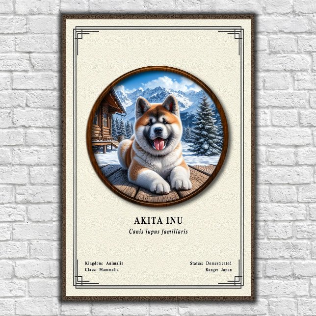 Akita Inu Zoologisk Serie Poster (Skapare uppladdad)