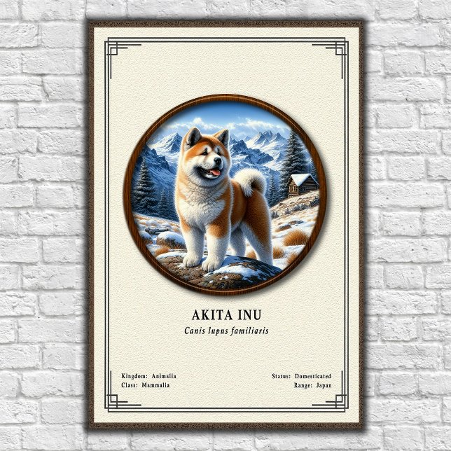 Akita Inu Zoologisk Serie Poster (Skapare uppladdad)