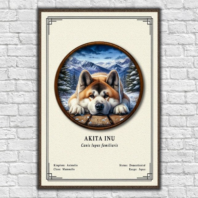 Akita Inu Zoologisk Serie Poster (Skapare uppladdad)
