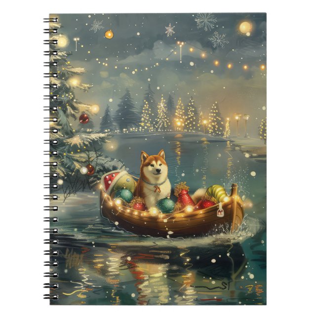 Akita jul Festive Voyage Anteckningsbok (Framsidan)