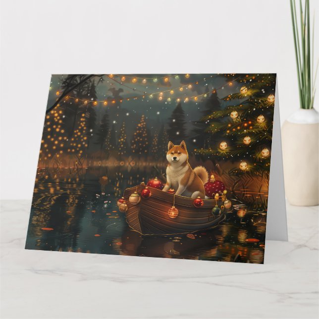 Akita jul Festive Voyage Kort (Framsida)