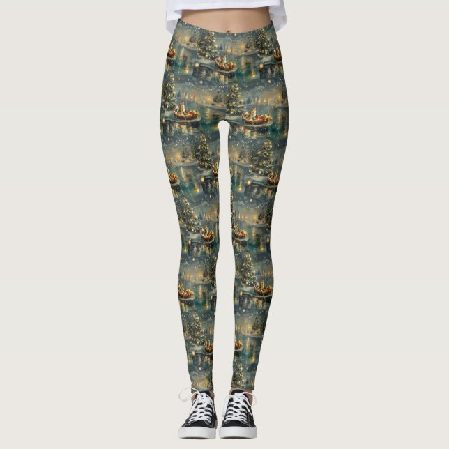 Akita jul Festive Voyage Leggings (Framsida)