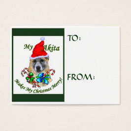 Akita jul Gifts Namn bricka Visitkort