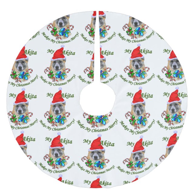 Akita jul Merry Julgransmatta Borstad Polyester (Framsidan)