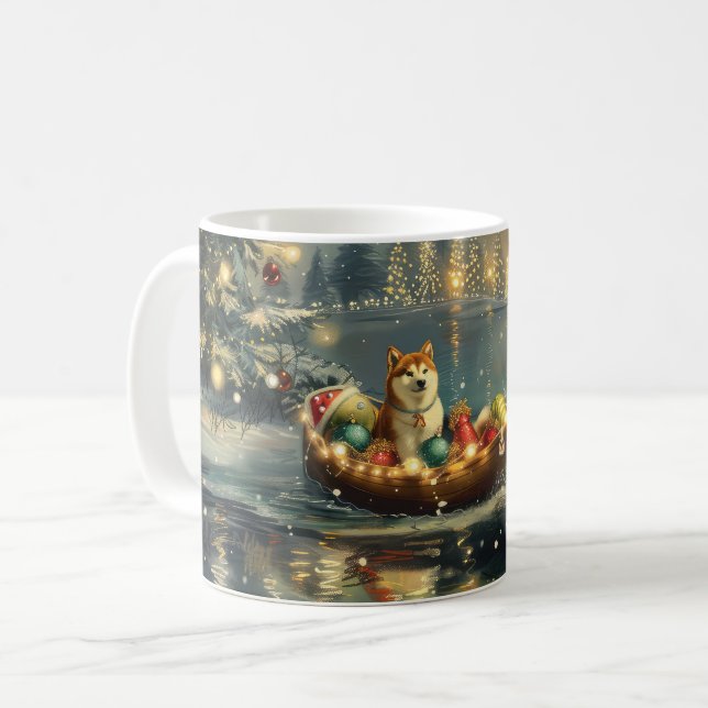 Akita Julfestlig resa Kaffemugg (Framsida vänster)