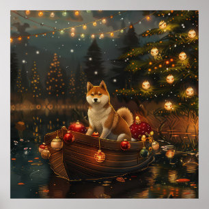 Akita julfestliga resa poster
