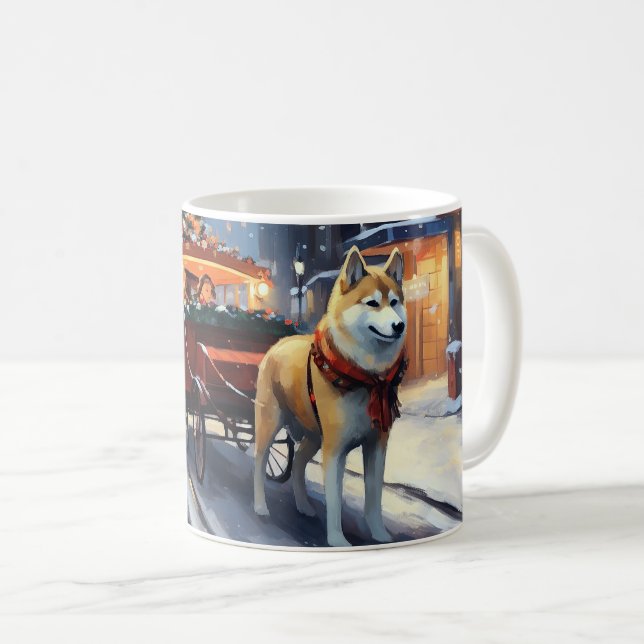 Akita julfestliga säsong kaffemugg (Framsida höger)