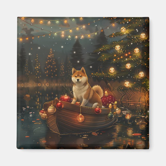 Akita julfirande resa magnet (Framsidan)