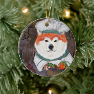 Akita Julgransprydnad Keramik