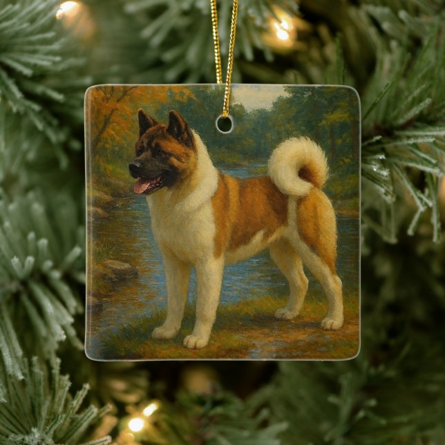 Akita Julgransprydnad Keramik (Träd)