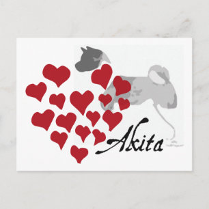 Akita Kärlek vykort