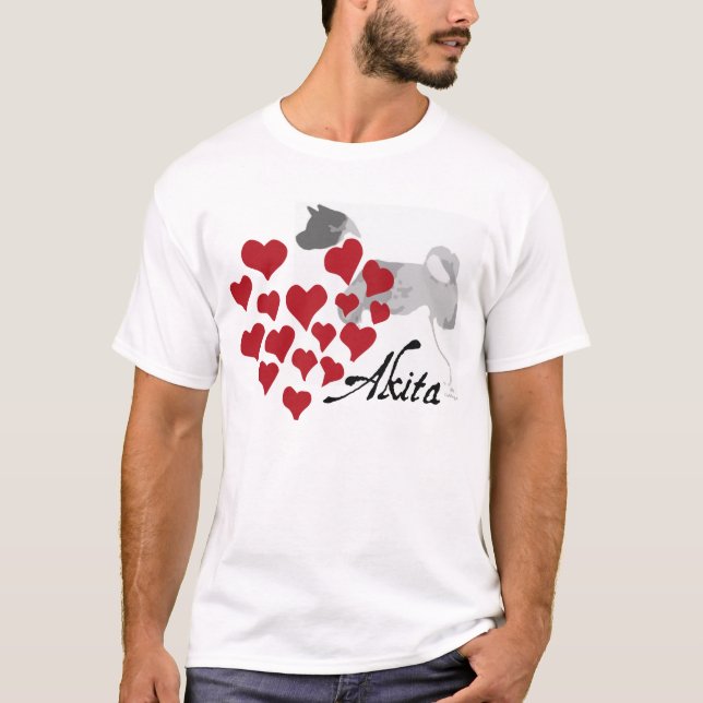 Akita kärlekT-tröja Tee Shirt (Framsida)