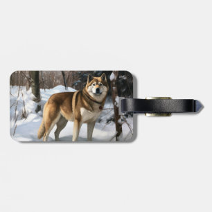 Akita Låt det snöa jul Bagagebricka