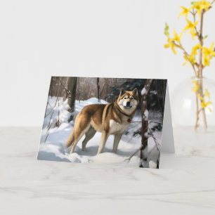 Akita Låt det snöa jul Kort