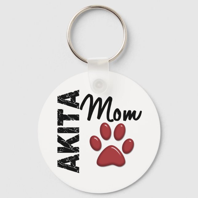 Akita Mamma 2 Nyckelring (Framsida)