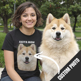 Akita Mamma Anpassningsbar Hund Photo Gift för Hun T Shirt