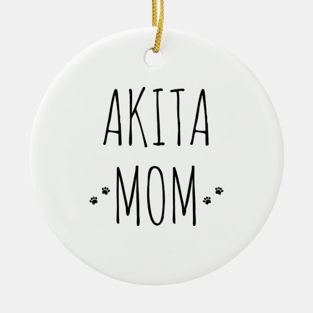 Akita Mamma Julgransprydnad Keramik (Framsidan)