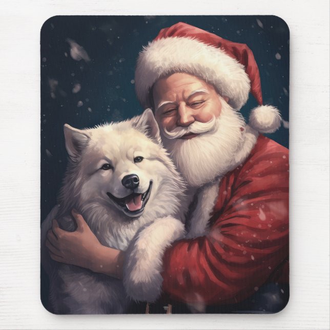 Akita med Jultomten julafton Musmatta (Framsidan)