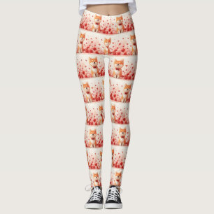 Akita med Ro - Alla hjärtans dag Leggings