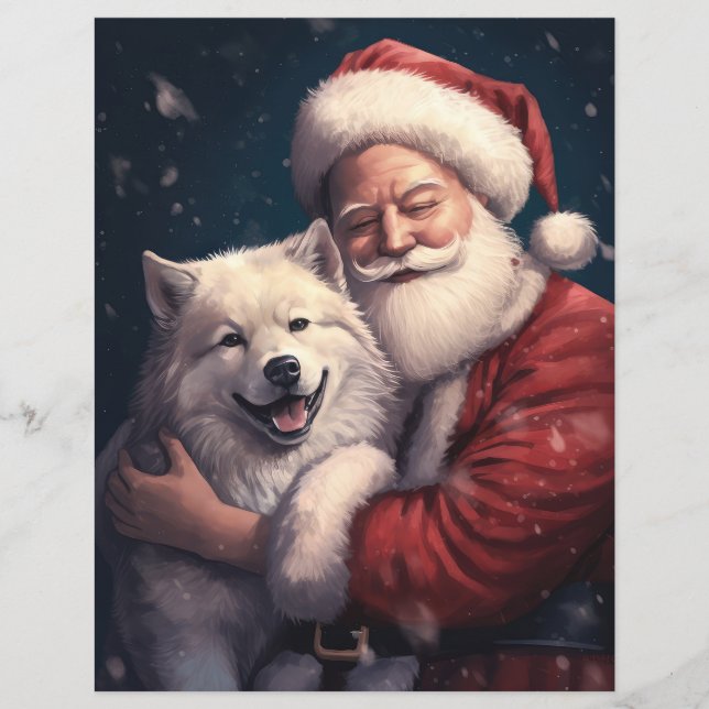 Akita med Tomte Festiv Jul (Framsida)