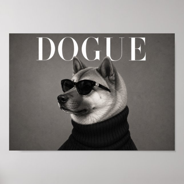 Akita Mode Hund Konsttryck Poster (Framsidan)