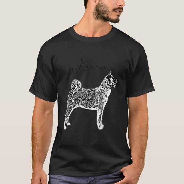 AKITA MOM DOG T SHIRT (Framsida)