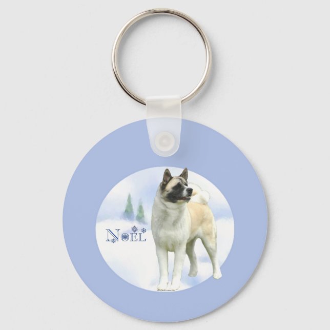 Akita Noel Keychain Nyckelring (Framsida)