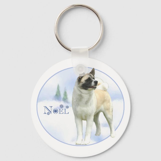 Akita Noel Keychain Nyckelring (Framsida)