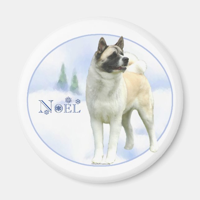 Akita Noel Magnet (Framsidan)