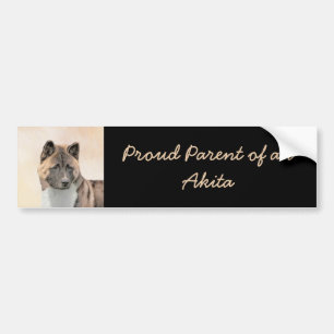 Akita Painting - Cute Original Hund Art Bildekal