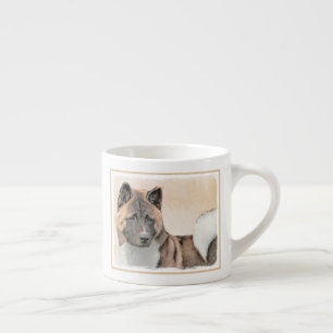 Akita Painting - Cute Original Hund Art Espressomugg