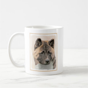 Akita Painting - Cute Original Hund Art Kaffemugg