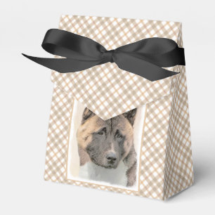 Akita Painting - Cute Original Hund Art Presentaskar
