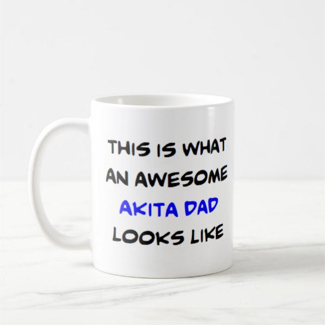 akita pappa, fantastisk kaffemugg (Vänster)