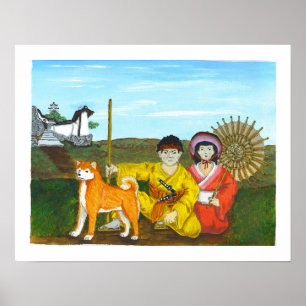 akita princess och samurai poster