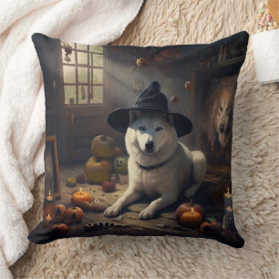 Akita Pumpa Halloween Skräckinjagande Kudde