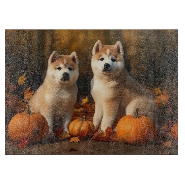 Akita Puppy Autumn Delight Pumpkin (Framsidan)