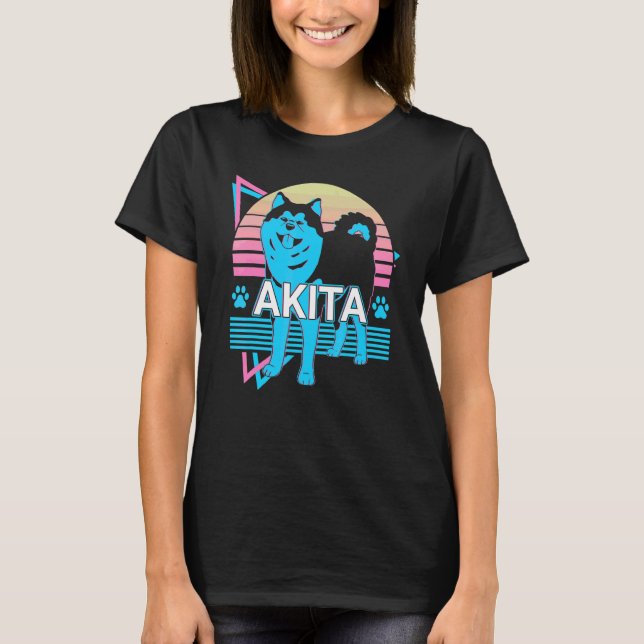 Akita Retro T Shirt (Framsida)