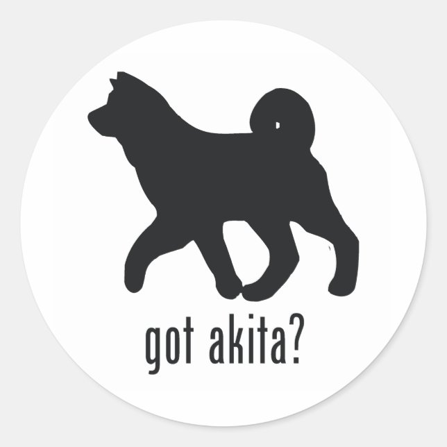 Akita Runt Klistermärke (Framsida)