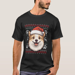 Akita Santa Hat jul Rolig hund Mamma Pappa Long S T Shirt