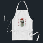 Akita Santa Tassar Förkläde<br><div class="desc">Din favoritjultomte hund spelar Jultomten ~ eller Santa Tassar. Den här roligten av AKC hund aveln,  Wire Akita,  gör en unik julklapp på ett t-shirt,  prydnadsbrev,  hälsningskort,  mugg,  klistermärke och mycket,  mycket mer!</div>